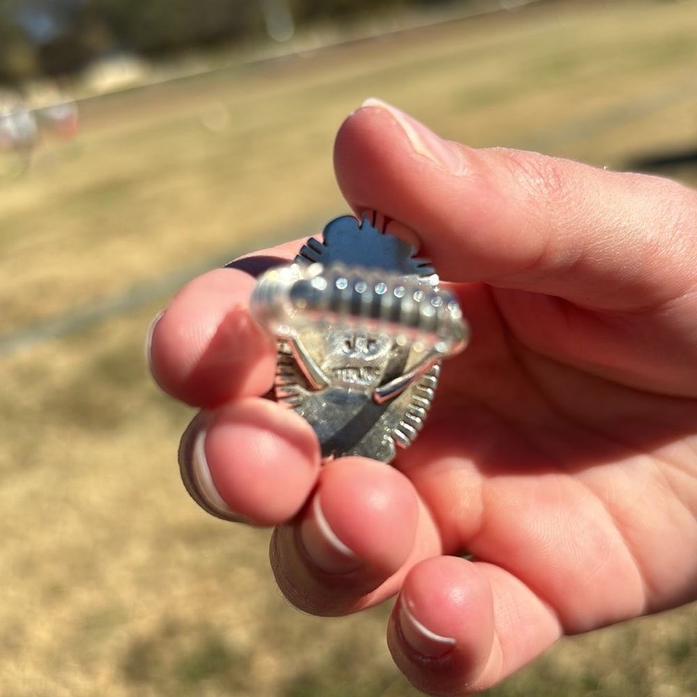 Amber Stone Statement Ring - image 3